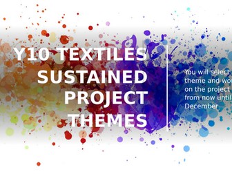 AQA art & design textiles sustained project