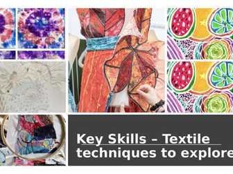Textiles key skills unit of work for AQA