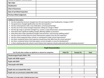 SEF School Evaluation Form Template