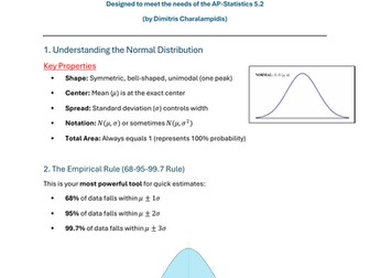 5.2 The normal distribution Mega Smart Notes