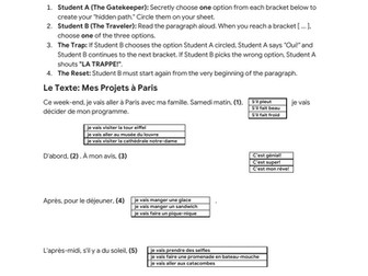 Near future tense - French y8 trapdoor