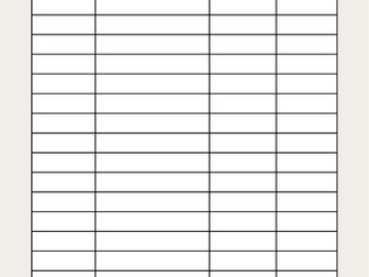 Classroom Library Sheet