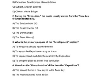 IGCSE New Syllabus Music Quick Fire Questions and Answers - Baroque and Classical