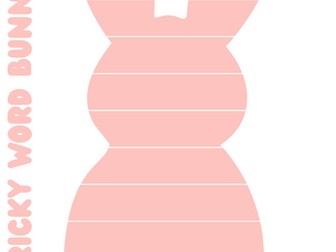 Tricky word bunnies for an easter themed phonics activity