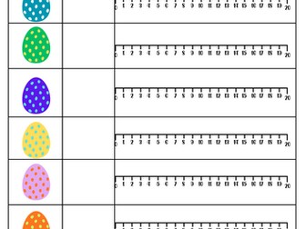 Easter themed subtraction within 20 activity.