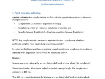 5.4 Biased and Unbiased Point Estimates - Mega smart notes