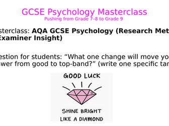 GCSE Psychology Masterclass - Pushing from Grade 7–8 to Grade 9 - Exam Questions & Answers