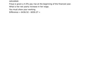 Core Mathematics Student Loan and Tax & NI Questions for Preliminary material 2026