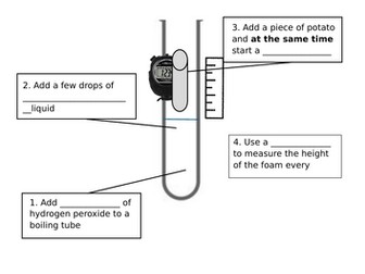 Rates of Reaction Scaffolded Practical Sheets