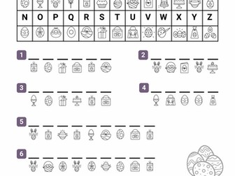 Easter quiz - break the code, Primary, Starter, plenary, activity PDF