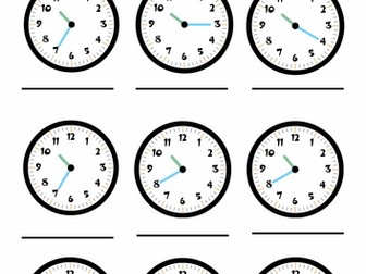 Spanish Time ¿Qué hora es? worksheet - PDF