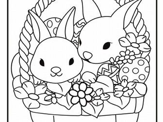 Easter Coloring Pages for Children – Bunnies and Eggs to Color