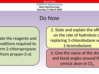 OCR A Level Chemistry Chapter 17 - Spectroscopy