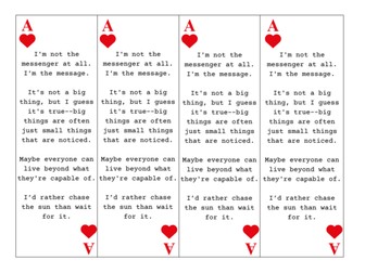 The Messenger - Quote book marks