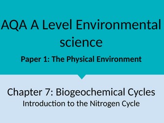 Chapter 7: Biogeochemical Cycles Unit