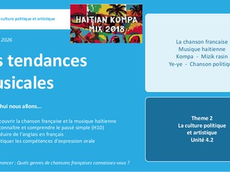 A-Level PowerPoint to teach Les tendances musicales-Theme 2