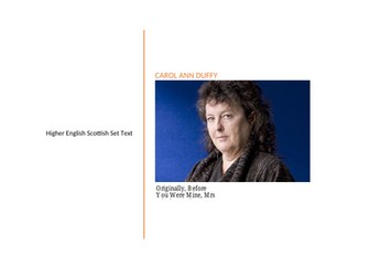UPDATED Carol Ann Duffy Higher SST Revision