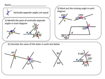 Vertically Opposite Angles