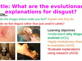 What are the evolutionary explanations for disgust? BIOLOGICAL APPROACH - IB PSYCHOLOGY