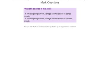AQA GCSE Physics Required Practical- Series and Parallel Circuits