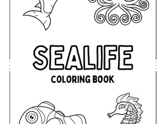 Sea/ Ocean animals colouring workbook