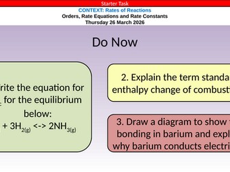 OCR A Level Chemistry Chapter 18 - Rates of Reaction