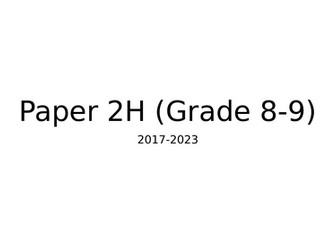 EDEXCEL grades 7-9 Exam Qs 2H