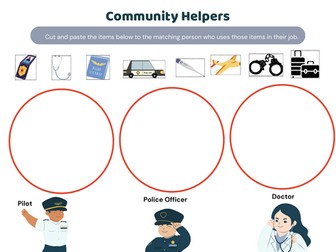 Sorting tools for the jobs - Community Helpers - Jobs - A day in the life theme