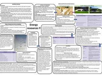 AQA A level Environmental science Energy resources knowledge bank 9