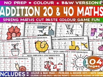 Spring Maths Addition 20 & 40 Mystery Fun