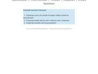 AQA GCSE Chemistry Required Practical- Making Salts