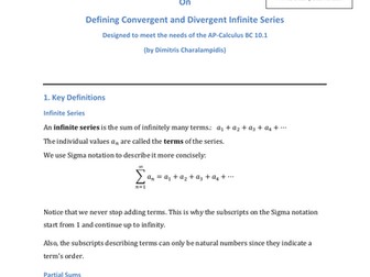 10.1 Defining Convergent and Divergent Infinite Series