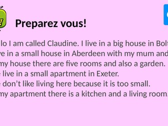 Qu'est-ce qu'il y a dans ta maison ou ton appart