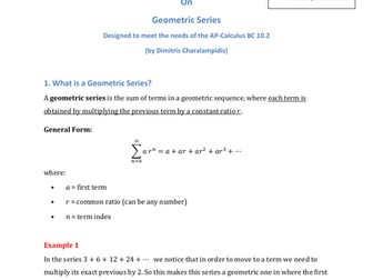 10.2 Geometric Series  (AP Calculus BC)