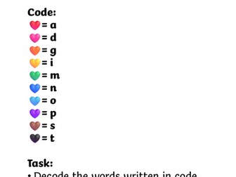 Spelling Code Breaker Activities