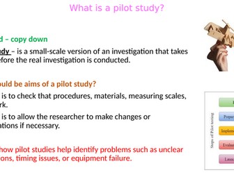 What is a pilot study? A Level Psychology - Research Methods
