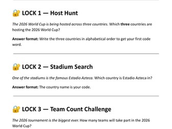 Football World Cup 2026 Escape Room