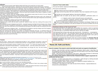 Eduqas A Level Religious Studies: Christianity 2D (Faith and Works) Mindmap