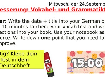 GCSE Revision - Mein Tagesablauf (daily routine)