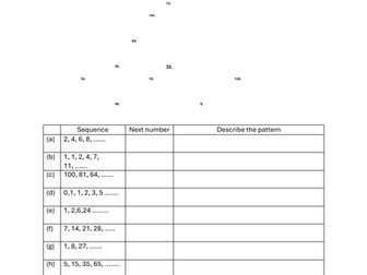Dot to Dot Puzzle- Sequences