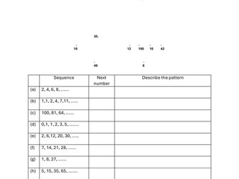 Dot to Dot Puzzle- Sequences