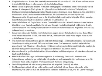 Modeltexte zu den Themen German as Foreign Language