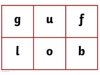 Phonics bingo cards - group 3 - goulfb