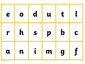 Phonics bingo cards - groups 1 - 3