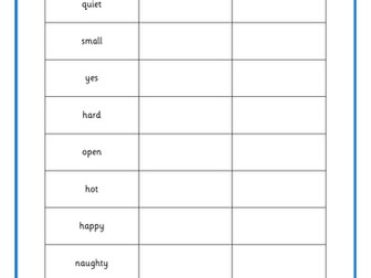 Synonyms and antonyms worksheets