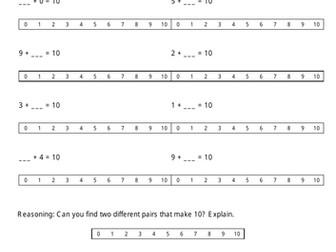 Number bonds differentiated
