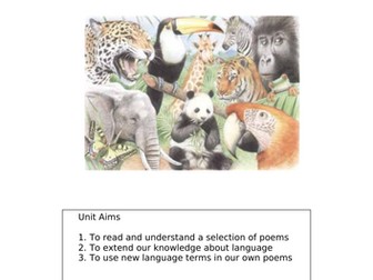 Animal Poetry - Poetry Unit for KS2/3/S1