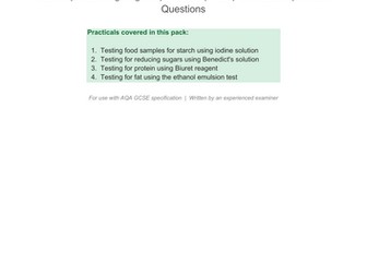 AQA GCSE Biology Required Practical- Food Tests