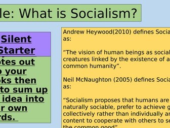 Politics - Ideology - Socialism