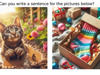 Early Morning slide - write a sentence misc picture prompts